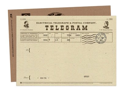 Send Greetings by Telegram - Electrical Telegraph